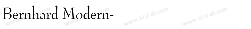 Bernhard Modern字体转换
